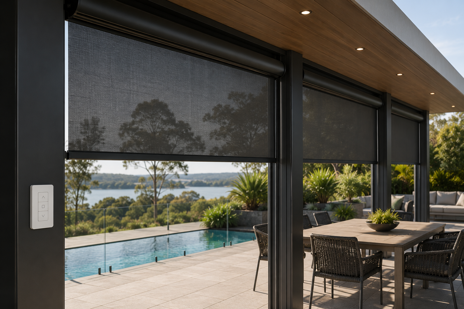 Motorised roller blinds