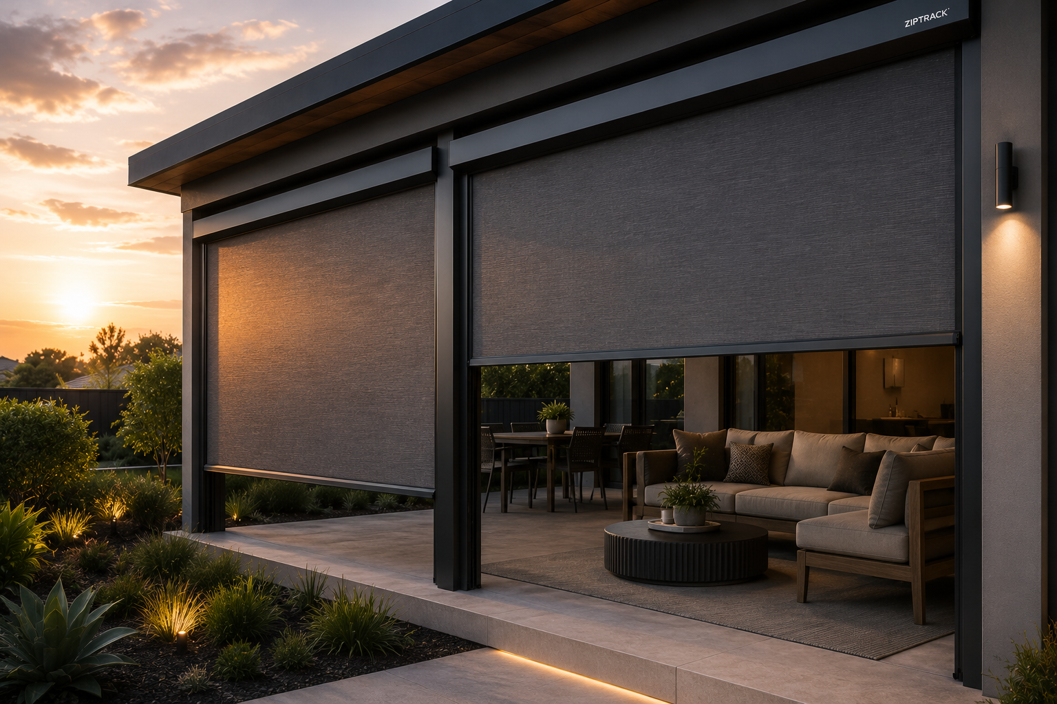 Ziptrack outdoor blinds