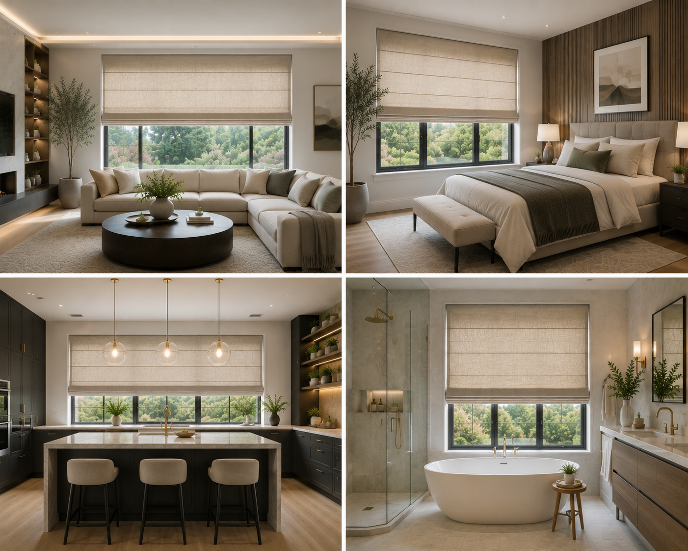 Motorized Roman Shades